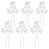 6Pcs Alloy Rhinestone Hair Sticks for Women OHAR-FG0001-08S-1