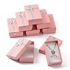 Valentines Day Wife Gifts Packages Cardboard Jewelry Set Boxes with Bowknot and Sponge Inside CBOX-R013-4-1
