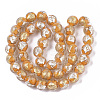 Handmade Gold Sand Lampwork Bead Strands FOIL-T003-01F-2