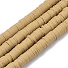 Handmade Polymer Clay Bead Strands CLAY-S094-6mm-A02-1