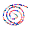 Opaque Spray Painted Glass Bead Strands GLAA-N047-05A-2