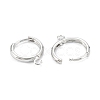 Rack Plating Brass Huggie Hoop Earrings Finding X-KK-D063-05P-2