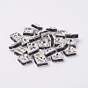 Brass Rhinestone Spacer Beads RB-A013-6x6-02S-2