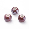 Glazed Porcelain Beads PORC-D001-10mm-25-1