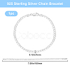 1Pc 925 Sterling Silver Curb Chain Bracelets BJEW-BBC0001-06C-2