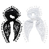 2Pcs 2 Colors Cloth Polyester Headbands for Woman OHAR-CY0001-02-6
