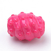 Bumpy Opaque Acrylic Large Hole Beads SACR-Q190-03-2