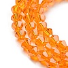 Transparent Electroplate Glass Beads Strands GLAA-F029-4mm-C23-3