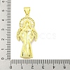 Rack Plating Brass Micro Pave Clear Cubic Zirconia Pendants KK-B091-30G-05-3