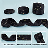 6M 3 Styles Double Sided Star Gold Stamping Flannelette Ribbons for Sewing Craft OCOR-GO0001-13C-3