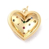 Eco-Friendly Brass Micro Pave Cubic Zirconia with Enamel Pendants LS-KK-K268-15G-3