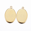 Ion Plating(IP) 304 Stainless Steel Pendant Cabochon Settings STAS-H378-06G-2