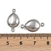 304 Stainless Steel Connector Charms STAS-L297-06P-3