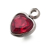 304 Stainless Steel with Rhinestone Pendants STAS-Q346-01P-06-3