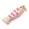 Brass Enamel Pendants KK-H092-08G-3