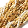 Natural Yellow Jade Beads Strands G-F591-17-6MM-2