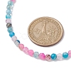 Faceted Round Natural Agate(Dyed & Heated) Beaded Necklaces for Women NJEW-JN04659-05-4