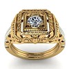 Square Alloy with Crystal Rhinestone Finger Rings FS-WG4A2D8-29-1