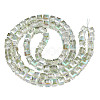 Electroplate Transparent Glass Beads Strands EGLA-N002-28-C02-2
