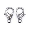 Black Tone Zinc Alloy Lobster Claw Clasps X-E102-B-3
