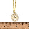 Brass Clear Cubic Zirconia Pendant Necklaces for Women NJEW-A039-02C-G-5