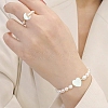 40Pcs 4 Styles Natural Freshwater Shell Beads Sets BSHE-YW0001-25-6