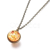 Glass Pendant Necklace NJEW-D281-B-04AB-1