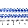 Electroplate Transparent Glass Beads Strands EGLA-A035-T6mm-A14-4