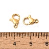 Ion Plating(IP) 304 Stainless Steel Lobster Claw Clasps Hand Polished STAS-AB10-G-01-3