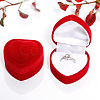 Velvet Ring Boxes HEAR-PW0001-040C-1
