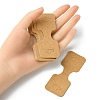 Kraft Paper Fold Over Jewelry Display Cards with Hanging Hole CDIS-YW0001-12-4