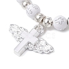 Plating Acrylic Stretch Bracelets BJEW-JB11043-01-3