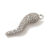 Rack Plating Brass Micro Pave Cubic Zirconia Pendant KK-A229-03D-P-2