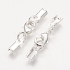 Rack Plating Brass Lobster Claw Clasps with Clip Ends LS-KK-E719-60S-2