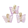 Golden Rack Plating Brass Micro Pave Cubic Zirconia Pendants KK-R161-06G-03-1