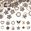 48Pcs 12 Styles Alloy Enamel Pendants FIND-ME0001-89-1