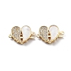 Valentine's Day Brass Micro Pave Cubic Zirconia Box Clasps KK-H462-07G-02-1