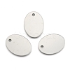 Tarnish Resistant 201 Stainless Steel Oval Stamping Blank Tag Pendants X-STAS-S031-04-2