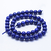 Natural Lapis Lazuli Beads Strands G-P342-01-8mm-AA-2