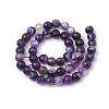 Natural Striped Agate/Banded Agate Beads Strands G-S281-51G-6mm-2