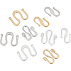 72Pcs 9 Style Brass S Hook Clasps KK-BC0002-29-4