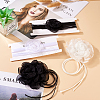 4Pcs 4 Styles Cloth & Polyester Flower Collar Choker Necklaces Set for Women Bride Wedding Party AJEW-TA0001-27-14