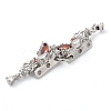 Brass Micro Pave Cubic Zirconia Slide Charms KK-G503-37P-01-2