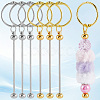 10Pcs 2 Colors Iron Bar Beadable Keychain Clasps AJEW-SC0003-90-7