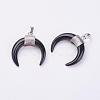 NaturalBlack Agate Pendants G-L466-B10-1
