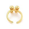 Brass Letter Open Cuff Rings for Women RJEW-G313-01H-G-3