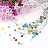 Faceted Rondelle Transparent Glass Beads GLAA-R152-6mm-M1-2
