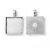Tibetan Style Alloy Pendant Cabochon Settings X-TIBEP-A123359-AS-FF-2