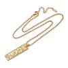 304 Stainless Steel Clear Cubic Zirconia Rectangle Constellation Pendant Necklaces for Women Men NJEW-S435-01G-A-4