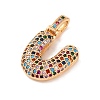 Brass Micro Pave Cubic Zirconia Pendants KK-C076-29U-G02-2